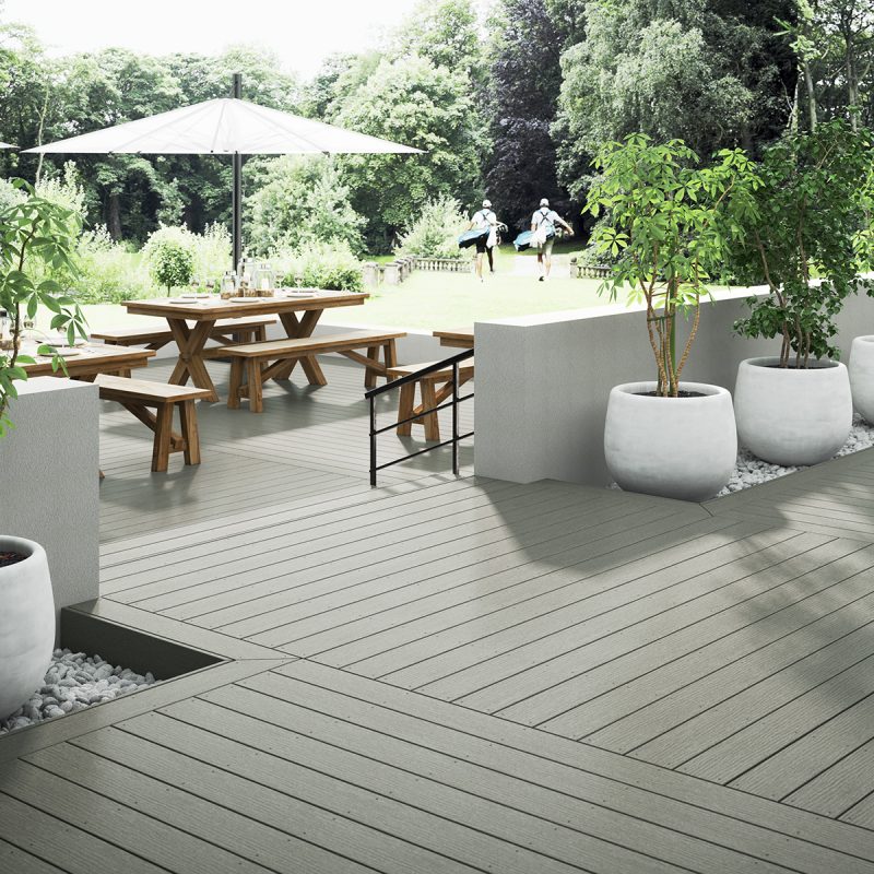 Pebble Grey Brushed, Composite Decking UK